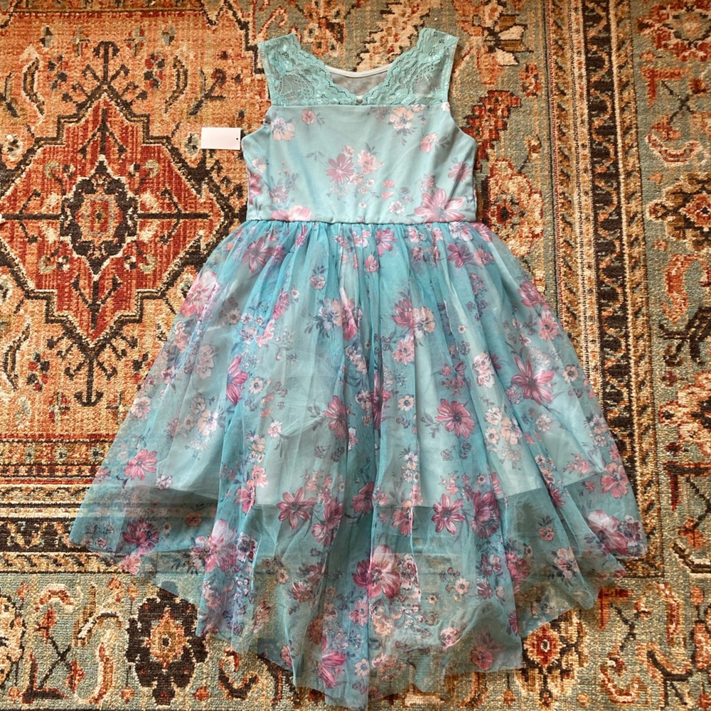 Girls Size L 10/12 Floral Dress